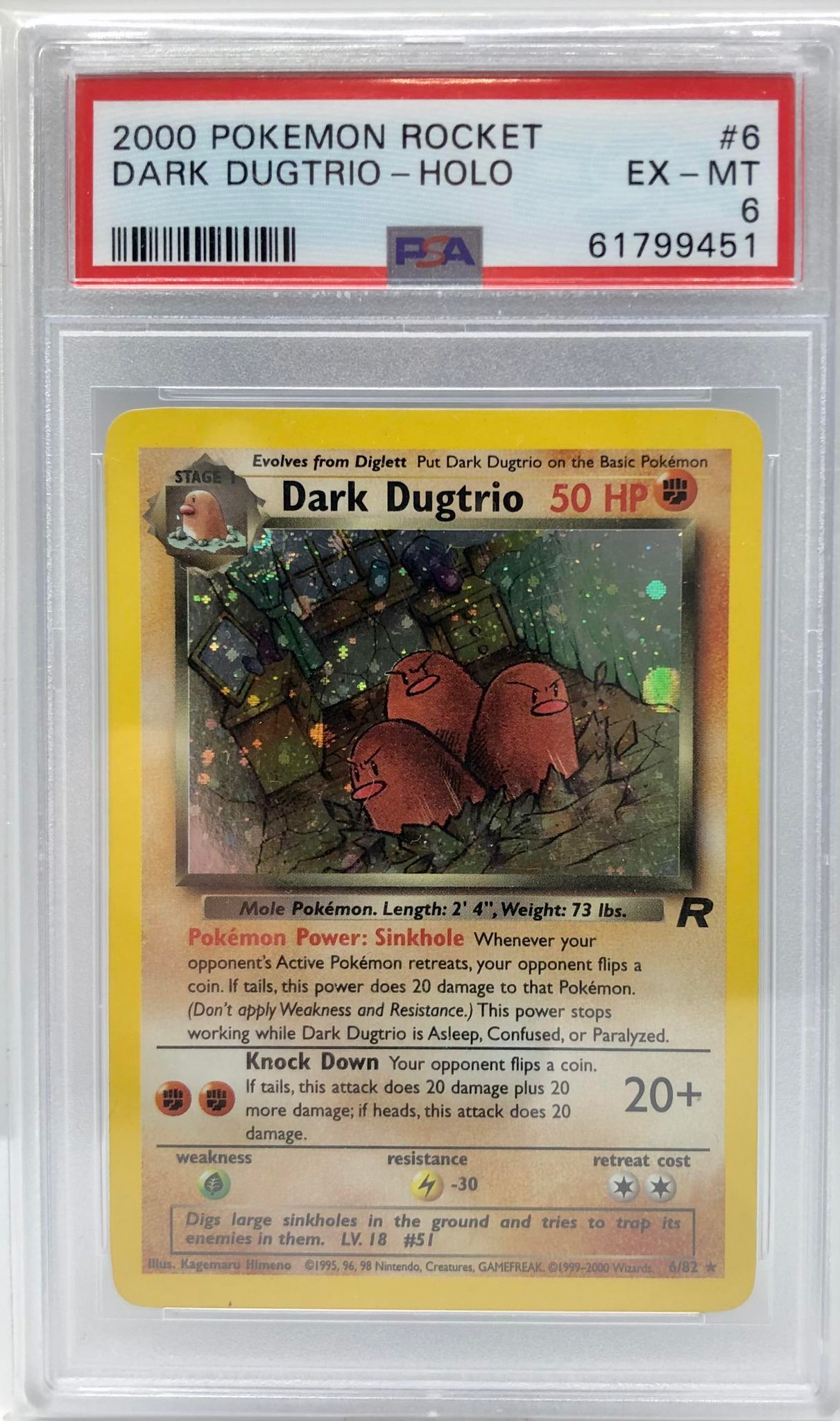 Dark Dugtrio 6/82 PSA 6