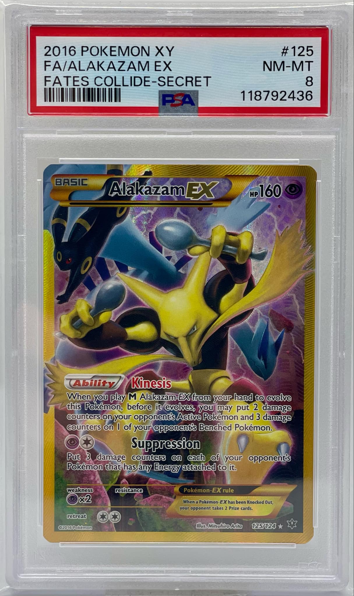 Alakazam Ex 125/124 PSA 8