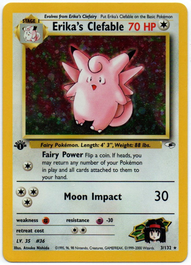 Erkia's Clefable 3/132 1st Edition