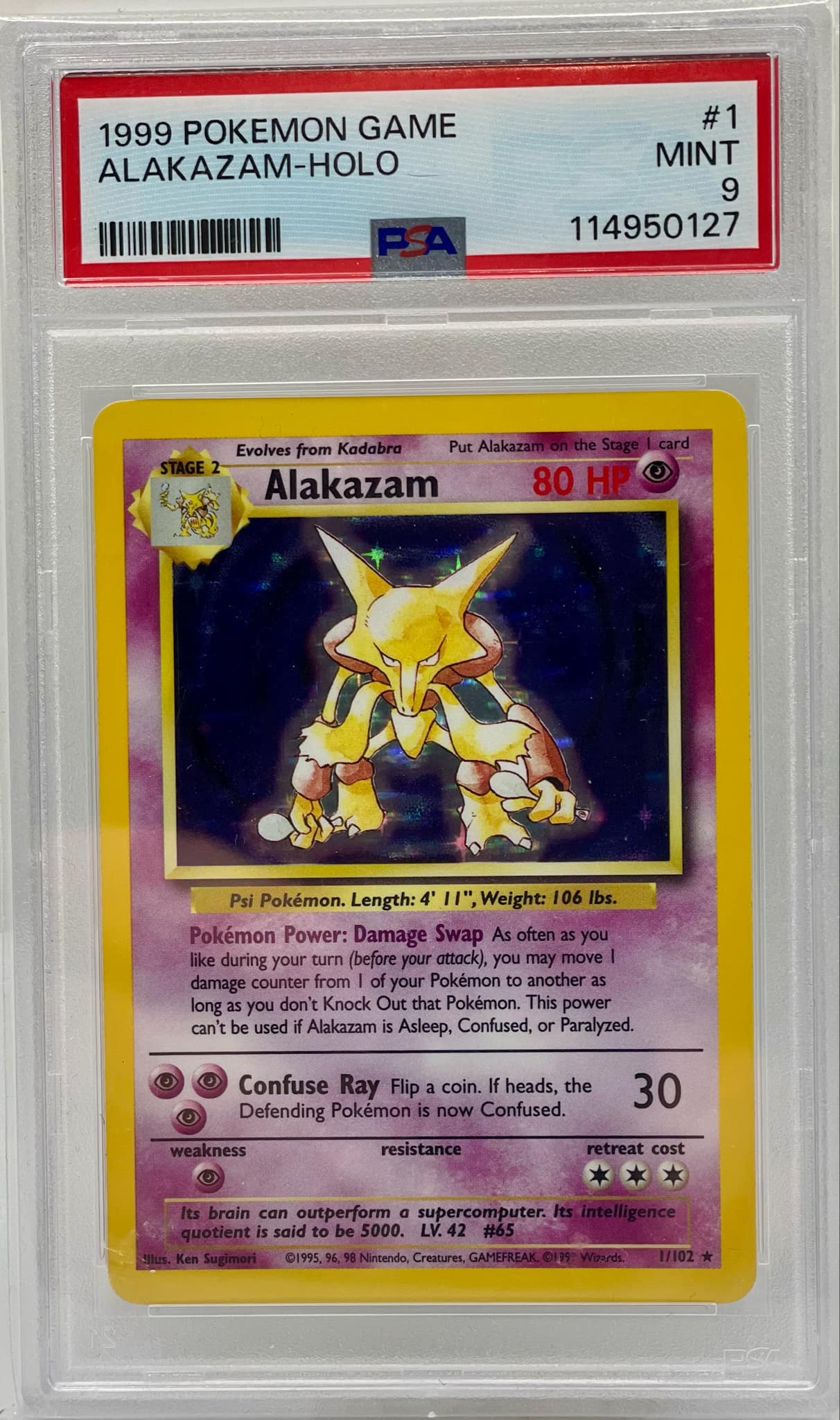 Alakazam 1/102 PSA 9