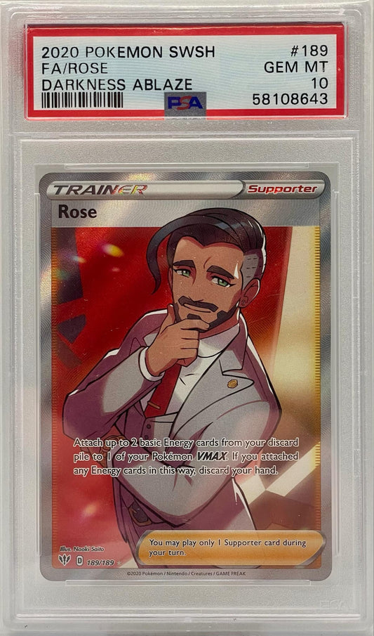 Rose 189/189 PSA 10