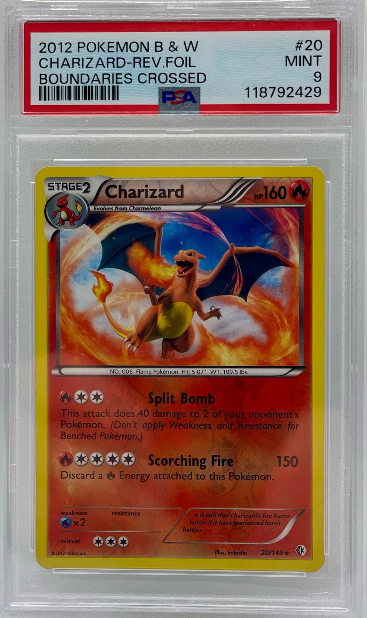 Charizard 20/149 Reverse Holo PSA 9