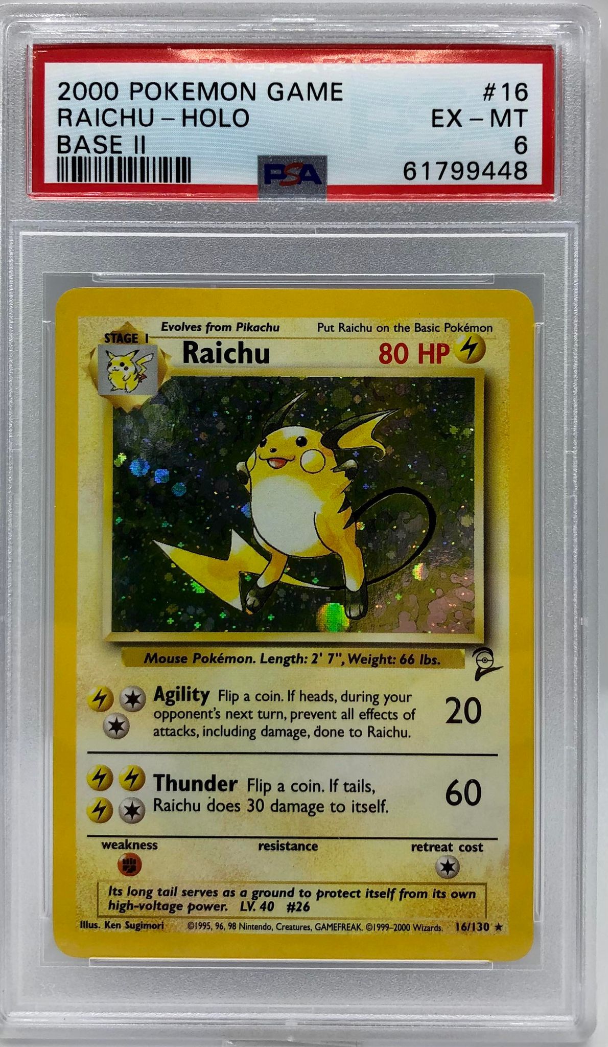 Raichu 16/130 PSA 6