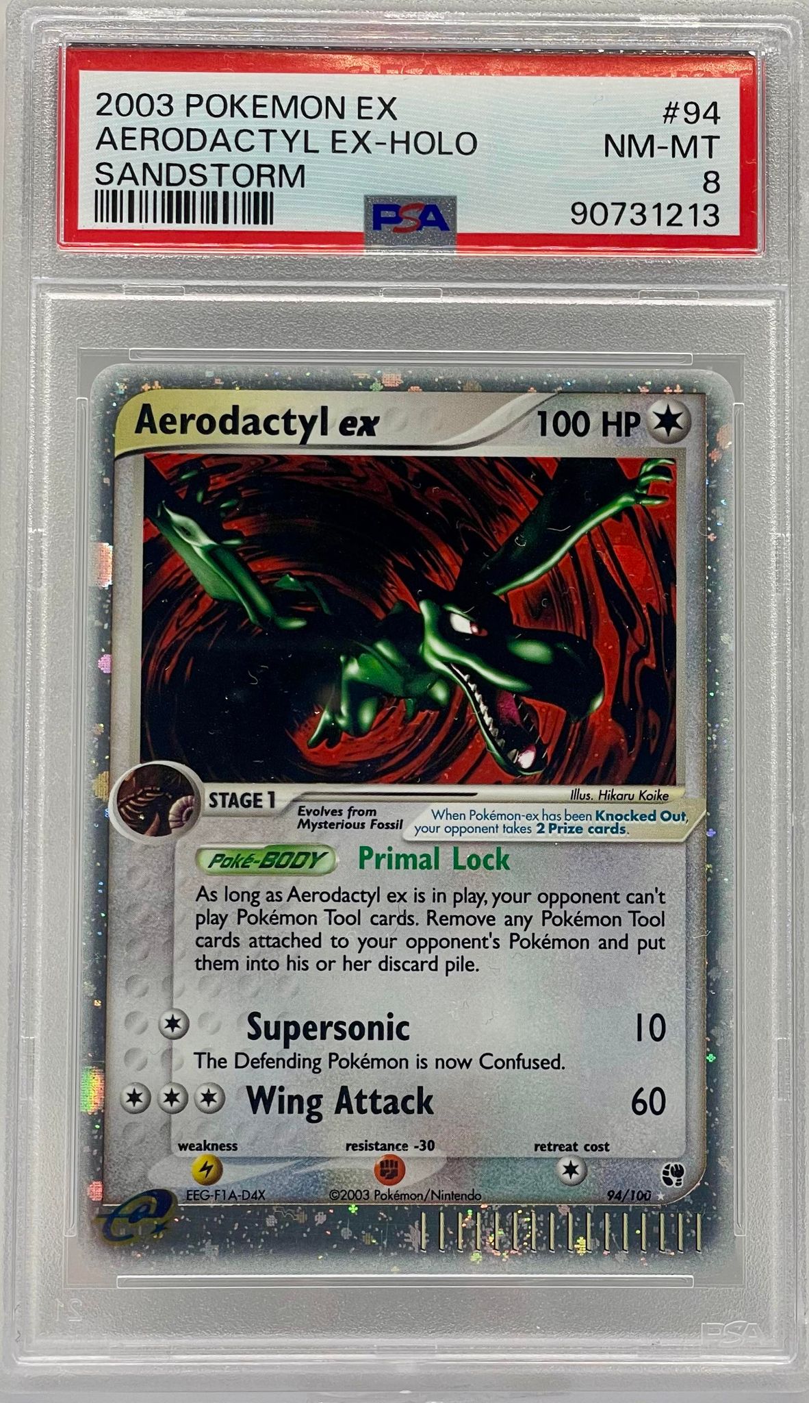 Aerodactyl Ex 94/100 PSA 8