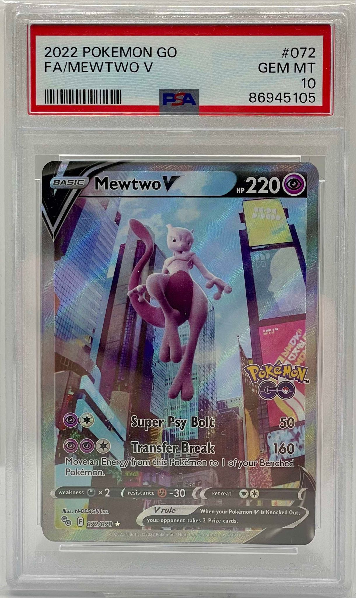 Mewtwo 072/078 PSA 10