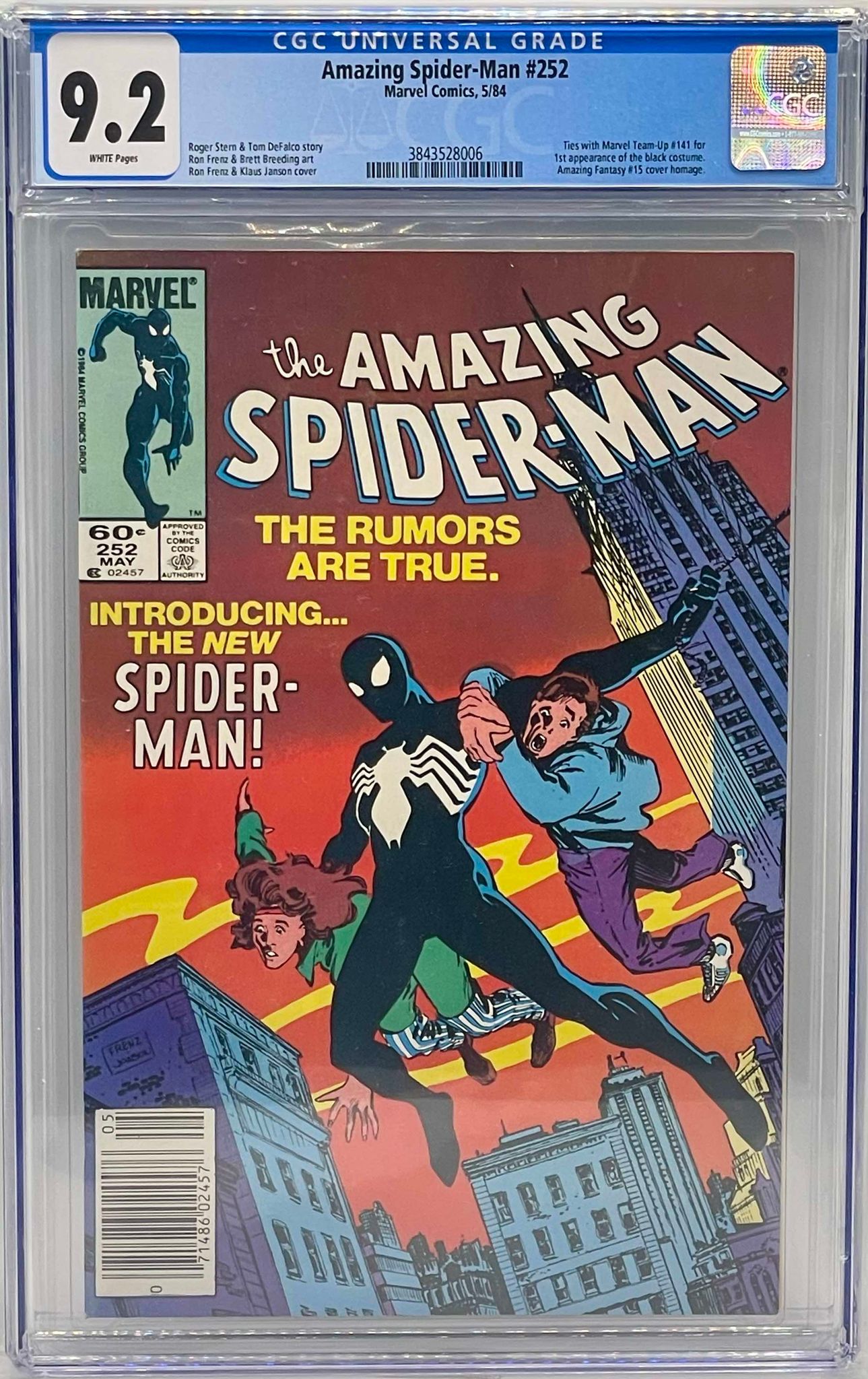 Amazing Spider-Man 252 CGC 9.2