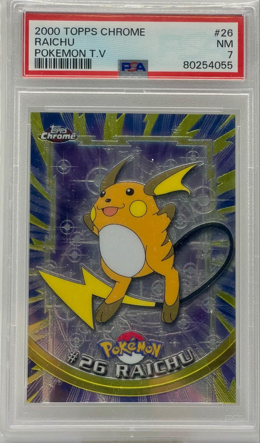 Topps Chrome Raichu 28 PSA 7