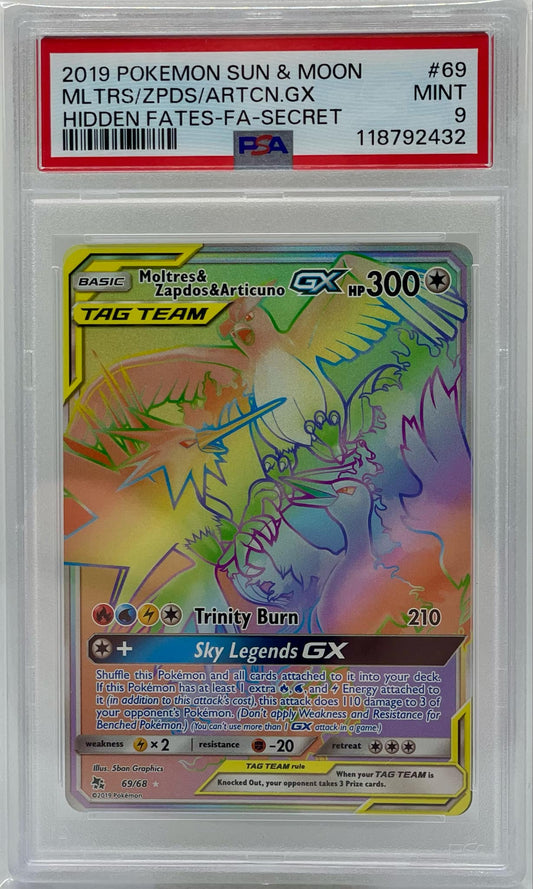 Moltres & Zapdos & Articuno 69/68 PSA 9