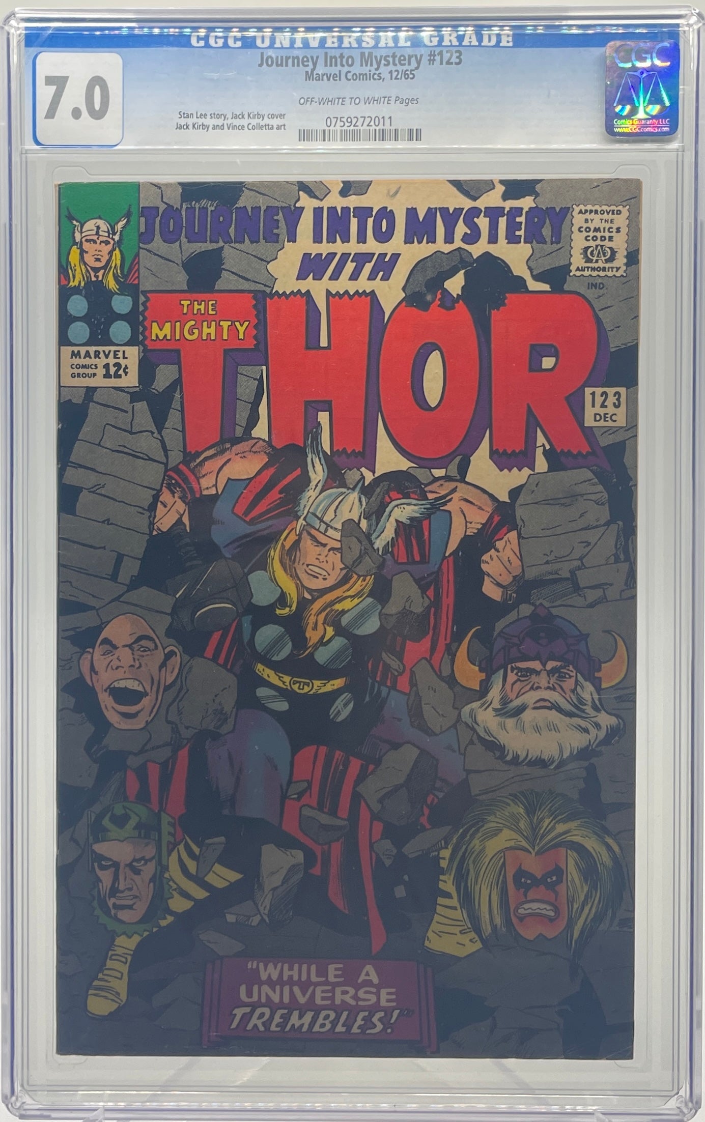 Journey Into Mystery 123 CGC 7.0