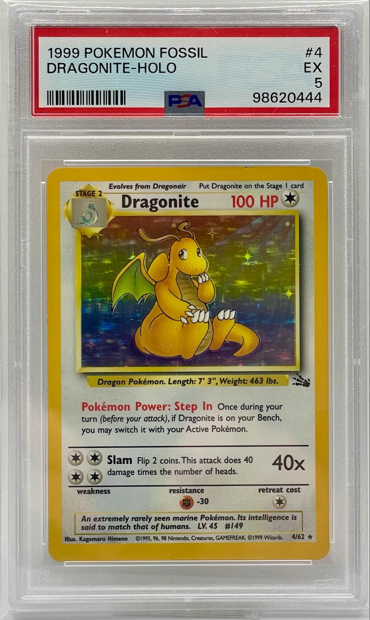 Dragonite 4/62 PSA 5