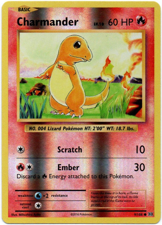 Charmander 9/108 Reverse Holo