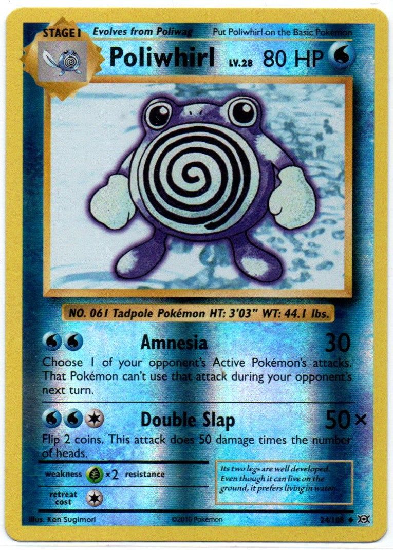 Poliwhirl 24/108 Reverse Holo