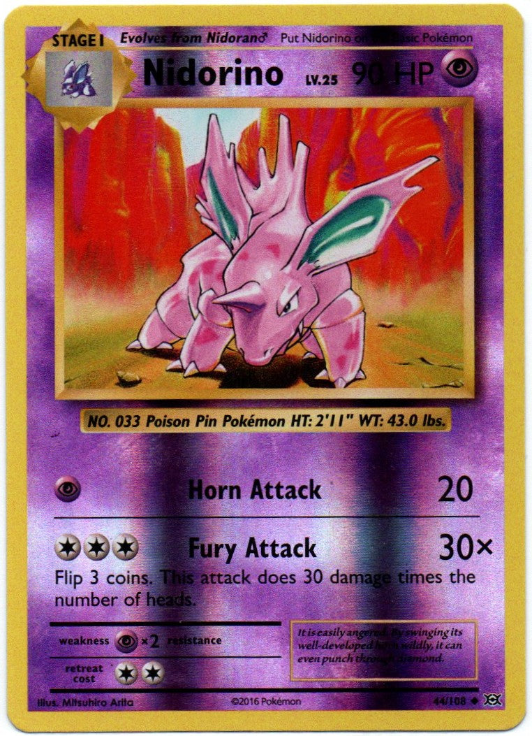 Nidorino 44/108 Reverse Holo