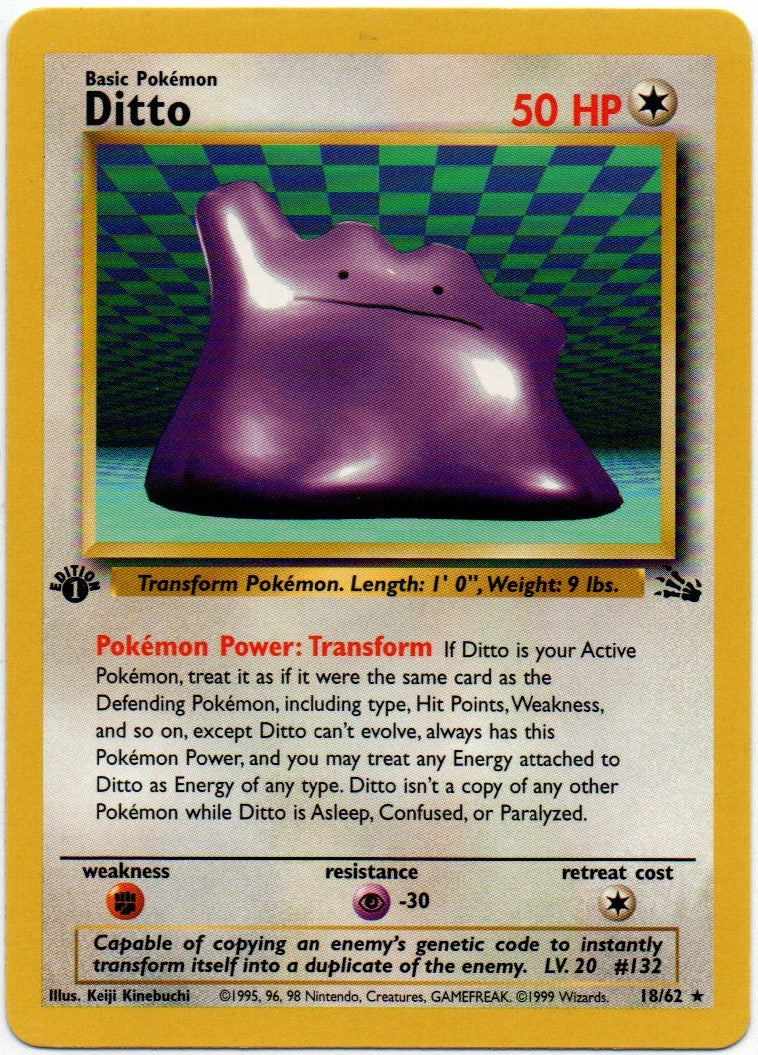 Ditto 18/62 1st Edition Non Holo