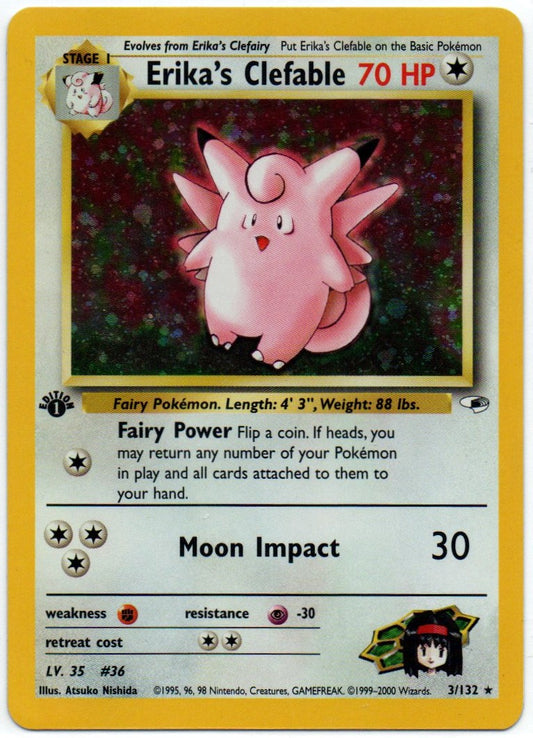 Erkia's Clefable 3/132 1st Edition
